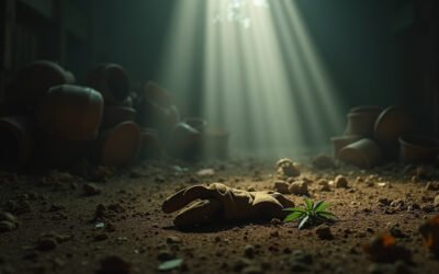Cinematic wide-angle shot of an empty, modern cannabis cultivation facility in Colorado, symbolizing the economic downturn and exit of PharmaCann from the market.