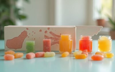 Symbolic image of legally compliant CBD gummies in Tennessee, representing the state's evolving hemp regulations and focus on consumer safety and product integrity.